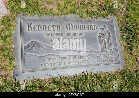 Cypress, California, USA 24th May 2021 A general view of atmosphere of actor Kenneth Maynard's Grave, aka Ken Maynard at Forest Lawn Cypress Memorial Park on May 24, 2021 in Cypress, California, USA. Photo by Barry King/Alamy Stock Photo Stock Photo