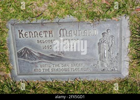 Cypress, California, USA 24th May 2021 A general view of atmosphere of actor Kenneth Maynard's Grave, aka Ken Maynard at Forest Lawn Cypress Memorial Park on May 24, 2021 in Cypress, California, USA. Photo by Barry King/Alamy Stock Photo Stock Photo