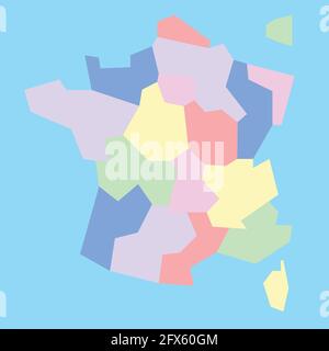 vector map of France to study Stock Vector