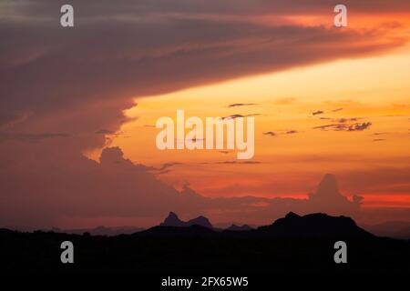 Sunset in the Sonoran Desert near Phoenix, Arizona Stock Photo - Alamy