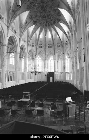 Reformed Great or Our Lady's Church in Harderwijk restored; interior, March 27, 1980, Interior, churches, The Netherlands, 20th century press agency photo, news to remember, documentary, historic photography 1945-1990, visual stories, human history of the Twentieth Century, capturing moments in time Stock Photo