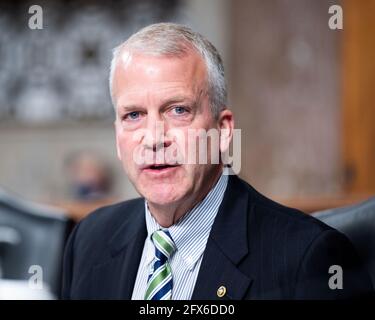 Washington, United States. 25th May, 2021. U.S. Senator Dan Sullivan (R-AK) speaks at a hearing of the Senate Armed Services Committee. Credit: SOPA Images Limited/Alamy Live News Stock Photo