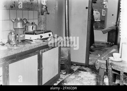Natural gas explosion at the Gruppen family in Zuidwolde, February 5, 1960, Natural gas explosions, The Netherlands, 20th century press agency photo, news to remember, documentary, historic photography 1945-1990, visual stories, human history of the Twentieth Century, capturing moments in time Stock Photo