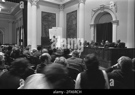 Hearing on waste discharge from Naarden chemical plant in Provinciehuis in Naarden, February 5, 1973, hearings, The Netherlands, 20th century press agency photo, news to remember, documentary, historic photography 1945-1990, visual stories, human history of the Twentieth Century, capturing moments in time Stock Photo