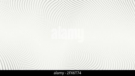 Vector background with white abstract wave dots Stock Vector