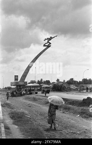 Indonesia, Jakarta, monument built in Sukarno's time and after the revolution in 1965 monument of the air force, August 22, 1971, air forces, monuments, The Netherlands, 20th century press agency photo, news to remember, documentary, historic photography 1945-1990, visual stories, human history of the Twentieth Century, capturing moments in time Stock Photo