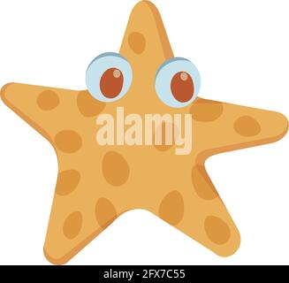 Vector illustration of a friendly starfish Stock Vector