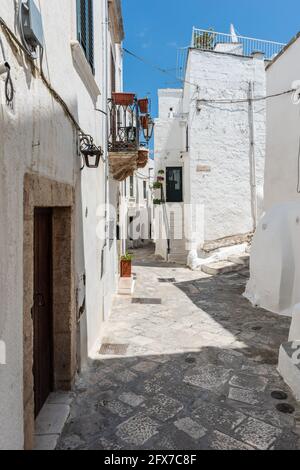 Glimpses of ancient Puglia. The white city. Ostuni. Stock Photo