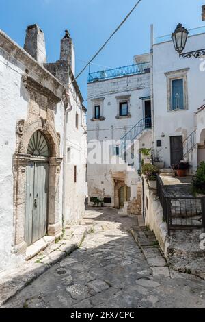Glimpses of ancient Puglia. The white city. Ostuni. Stock Photo