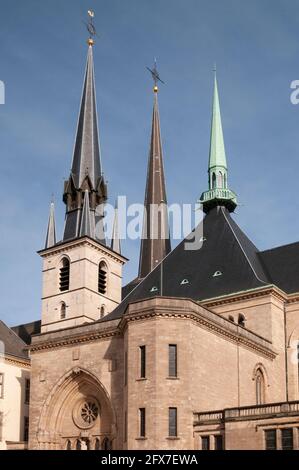 Notre-Dame cathedral, Luxembourg city Stock Photo