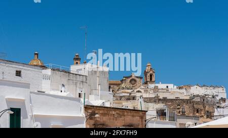Glimpses of ancient Puglia. The white city. Ostuni. Stock Photo