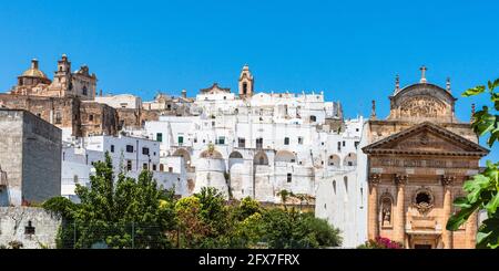 Glimpses of ancient Puglia. The white city. Ostuni. Stock Photo