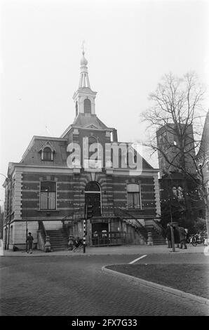 Burnt down church and old town hall, Hilversum, exterior, December 7, 1971, churches, town halls, The Netherlands, 20th century press agency photo, news to remember, documentary, historic photography 1945-1990, visual stories, human history of the Twentieth Century, capturing moments in time Stock Photo