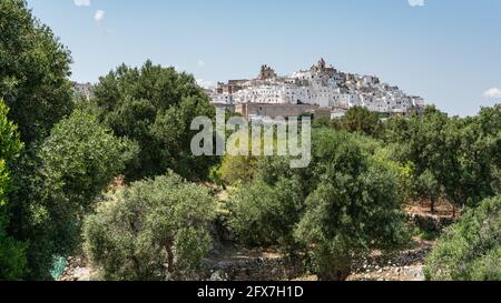 Glimpses of ancient Puglia. The white city. Ostuni. Stock Photo