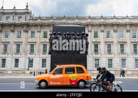 London. UK- 05.23.2021. The memorial monument for the Women of World War II in Whitehall, Westminster. Stock Photo