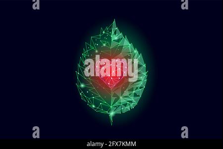 Plant tree ecological abstract concept. 3D render seedling tree forest. Save planet Earth nature environment grow life eco polygon triangles low poly Stock Vector