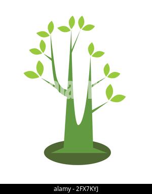Big tree logo illustration vector isolated Stock Vector