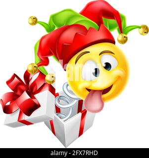 Jack in The Box Jester Fool Cartoon Emoticon Icon Stock Vector