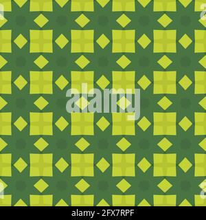 Abstract green background with seamless patterns Stock Photo