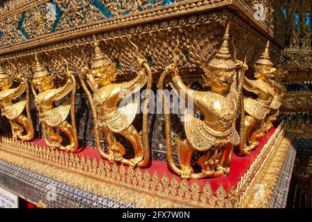 Wat Phra Kaew (commonly known in English as the Temple of the Emerald Buddha and officially as Wat Phra Si Rattana Satsadaram) is regarded as the most Stock Photo