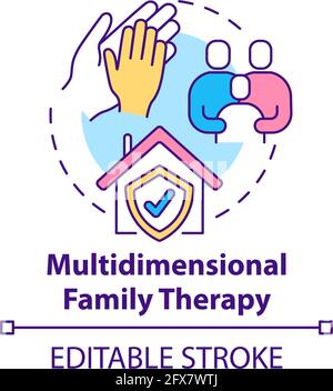 Multidimensional family therapy concept icon Stock Vector