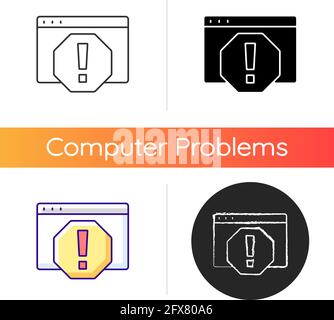 Computer error icon Stock Vector