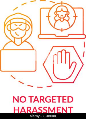 No targeted harassment concept icon Stock Vector