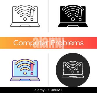 Wi fi does not work icon Stock Vector