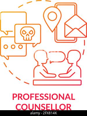 Professional counsellor concept icon Stock Vector