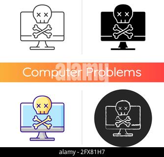 Computer not starting icon Stock Vector