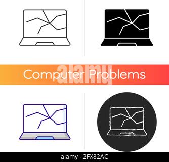 Broken screen icon Stock Vector