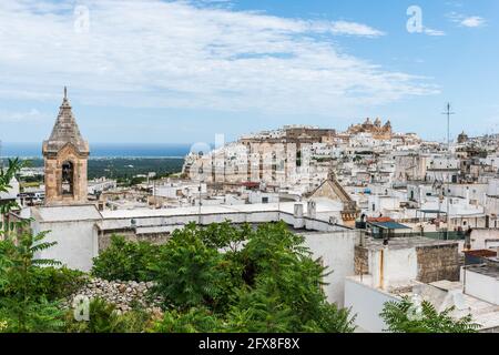 Glimpses of ancient Puglia. The white city. Ostuni. Stock Photo