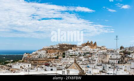 Glimpses of ancient Puglia. The white city. Ostuni. Stock Photo