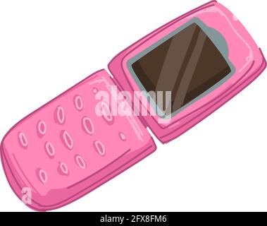 Modern cell phone with screen and buttons vector Stock Vector