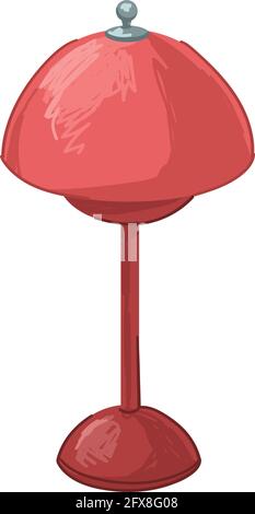Vintage lamp designed in 00s, furniture for home Stock Vector