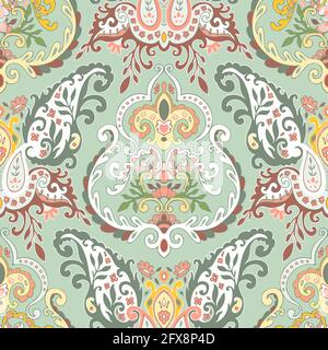 Abstract floral seamless pattern with foliage Stock Vector