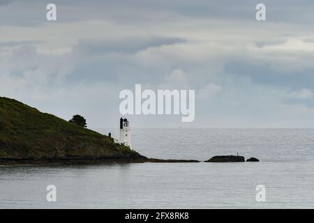 ST MAWES, CORNWALL, UK - MAY 12 : View of St Anthonys lighthouse at St Mawes, Cornwall on May 12, 2021 Stock Photo