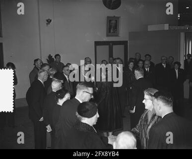 Visit of the Queen to Aveculture 70th anniversary, January 20, 1956, KINGIN, visits, The Netherlands, 20th century press agency photo, news to remember, documentary, historic photography 1945-1990, visual stories, human history of the Twentieth Century, capturing moments in time Stock Photo