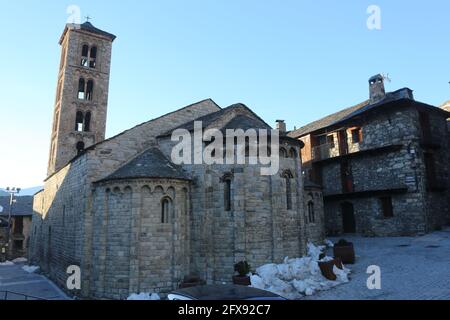 Taull, Spain, March 1, 2020 - church Santa Maria de Taull Stock Photo