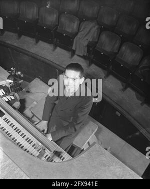 Cinema organist Sydney Torch in City Theater, January 11, 1946