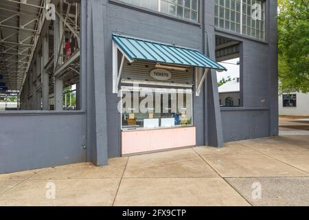 CHATTANOOGA, TN, USA-10 MAY 2021: A ticket booth at Finley Stadium. Stock Photo
