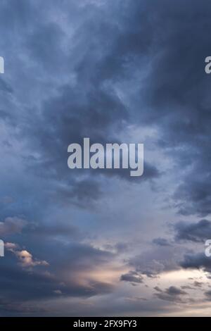 dramatic cloudy sky background Stock Photo