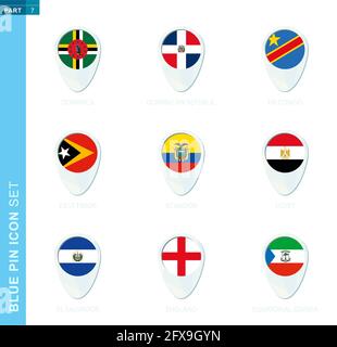Ecuador Map with Round Ecuador Flag Pin Pointer on Circular Globe ...