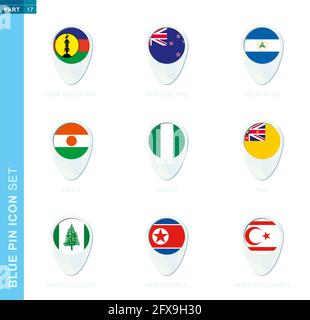 Nigeria Map with Round Nigeria Flag Pin Pointer on Circular Globe ...