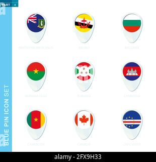 Burundi Map with Round Burundi Flag Pin Pointer on Circular Globe ...