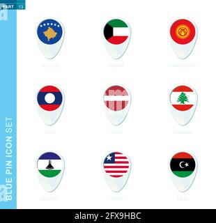Lesotho Map with Round Lesotho Flag Pin Pointer on Circular Globe ...