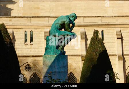 France, Paris, Rodin museum, The Thinker, le Penseur Stock Photo