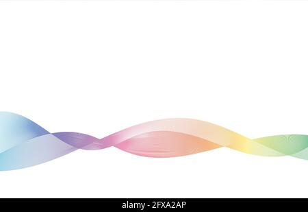 Abstract Colorful Line Wave Background, Abstract polygonal space low poly dark background with connecting dots and lines Connection structure Futurist Stock Photo