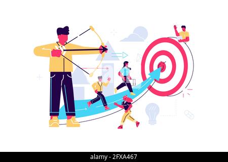 Best target, targeting and goal achievement idea Stock Vector