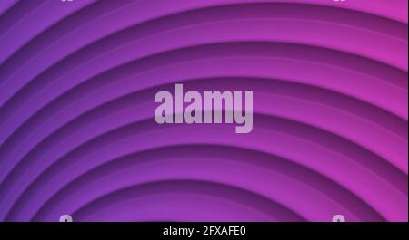 Abstract illustration with 3d waves forming layered texture in violet colors Stock Vector